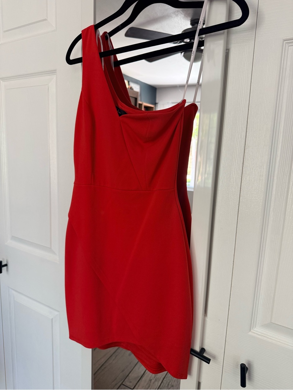 Lulu's One-Shoulder Red Bodycon Mini Dress
